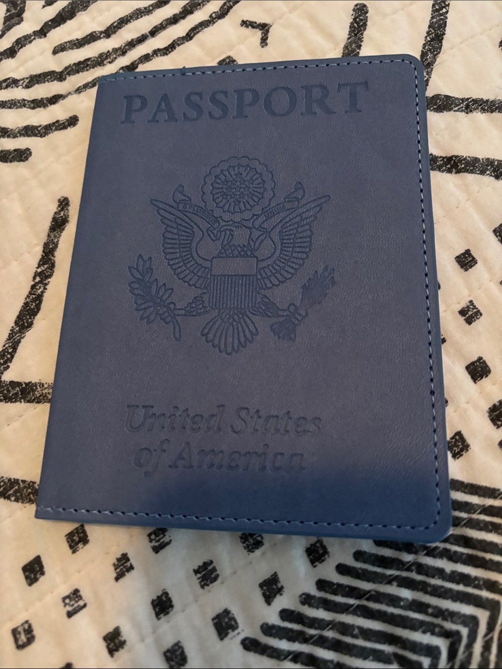 Passport Cover Key & Card Holder - Blue